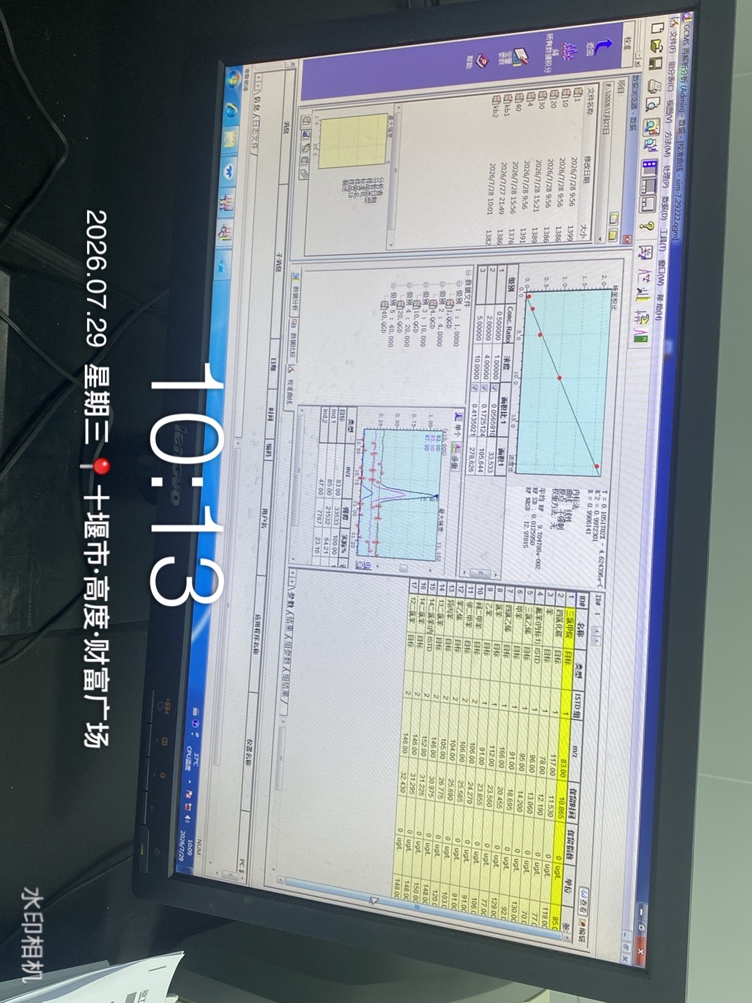 岛津GCMS-QP2010Ultra气质联用仪调试画面